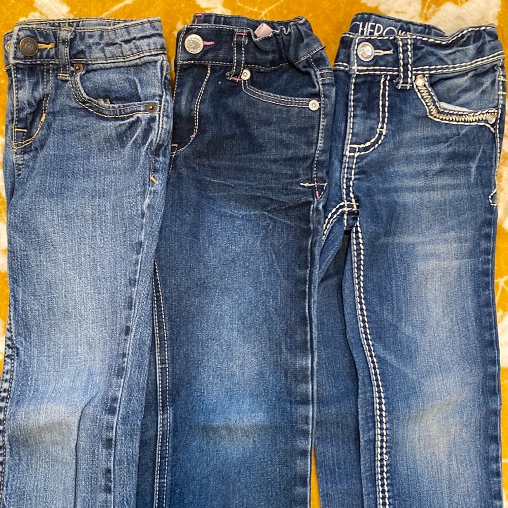 Lot of 3- girls Cherokee size 5 jeans